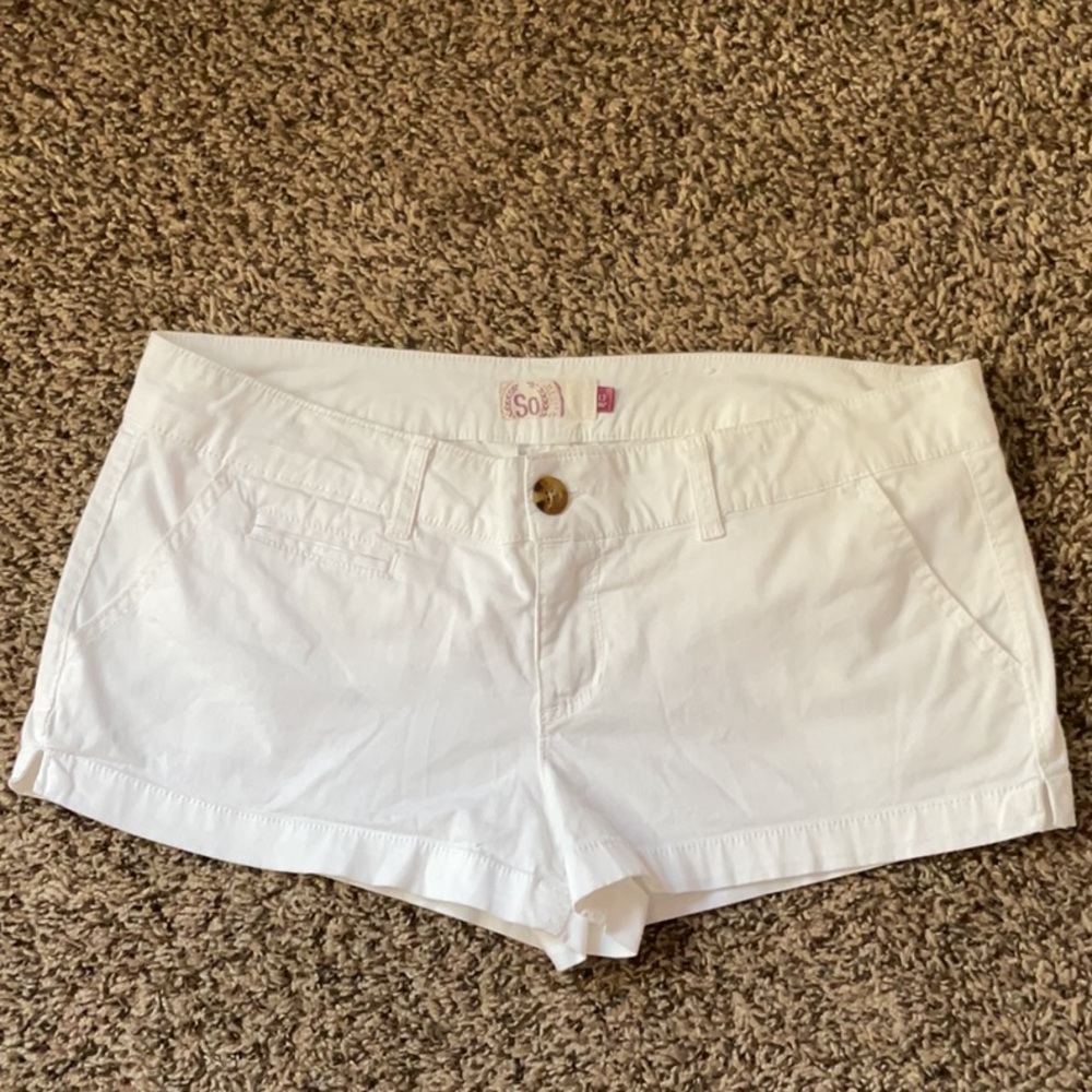 SO Women's High Waist White Shorts